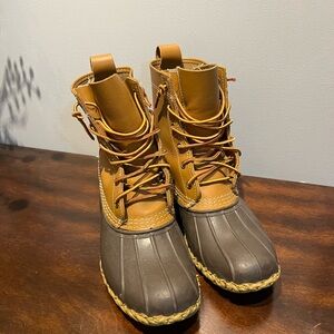 L.L. Bean Brown and Tan Winter Boots